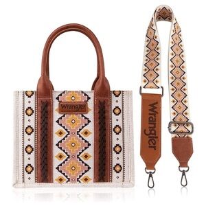 Wrangler NWT Southwestern Aztec Print Small Canvas Tote/Crossbody
